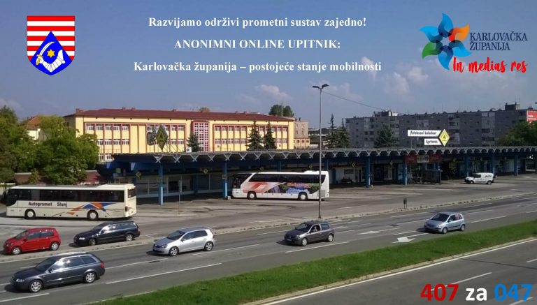 ANONIMNI ONLINE UPITNIK: Karlovačka županija – postojeće stanje mobilnosti